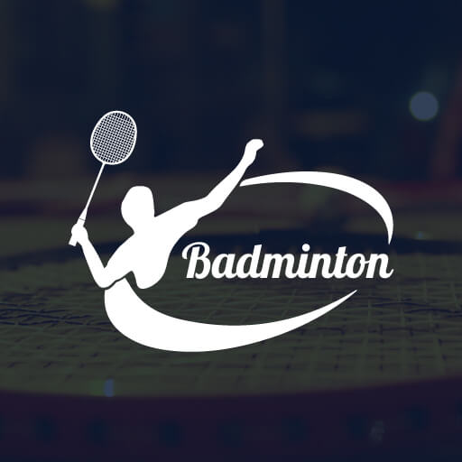 abstract badminton logo, logo layout
